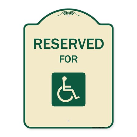 Designer Series-Graphic Handicapped Reserved Tan & Green